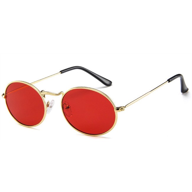 Oval flat lenses zonnebril - Rood